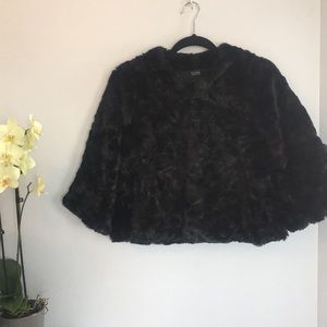 FLAG | Formal faux fur bolero jacket, black, S
